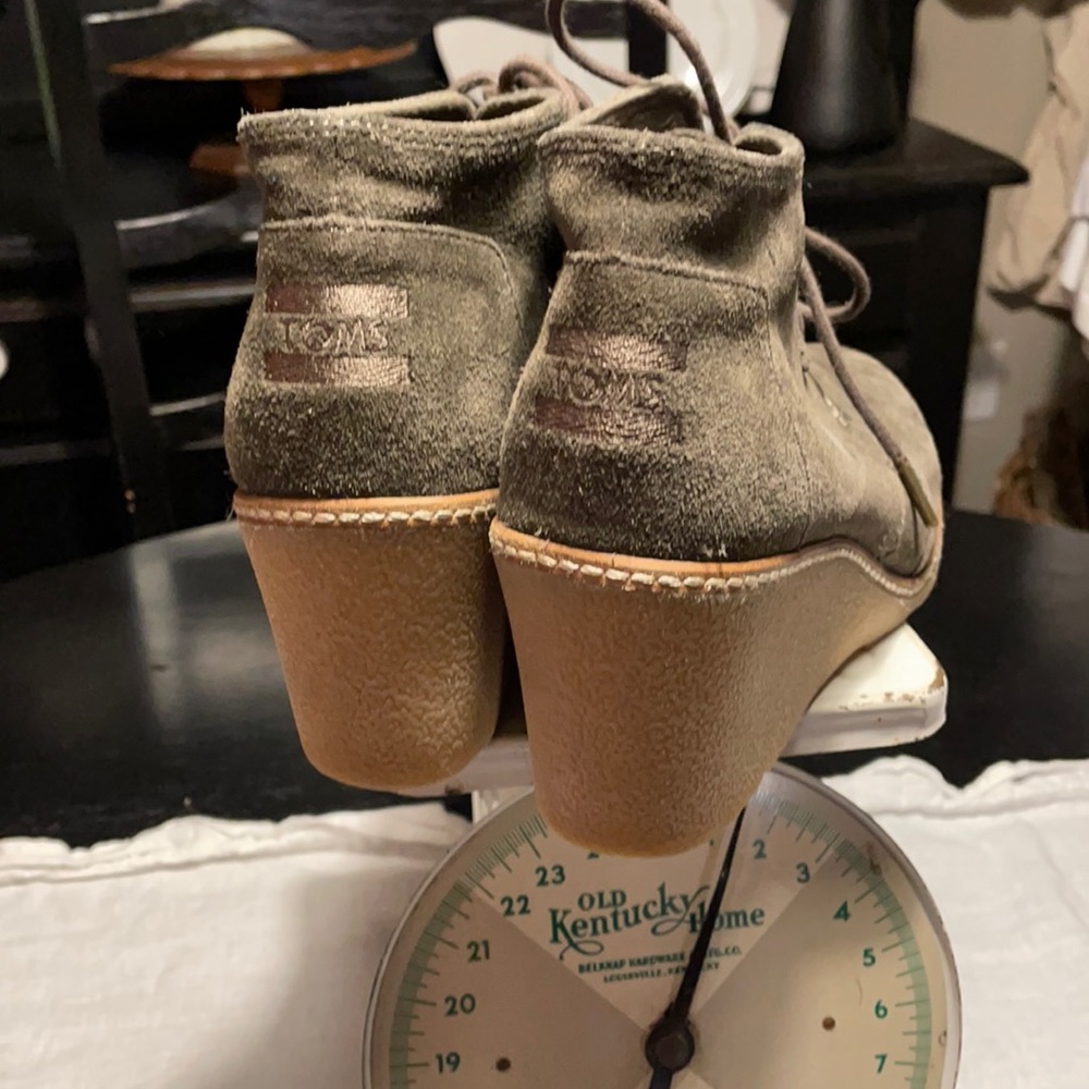 Tom’s Suede Wedge Bootie